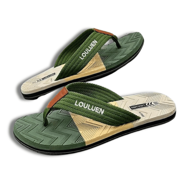 Tong confortable pour homme - sandals homme - Vert armée 2 - 40 - Homme - Sandales homme