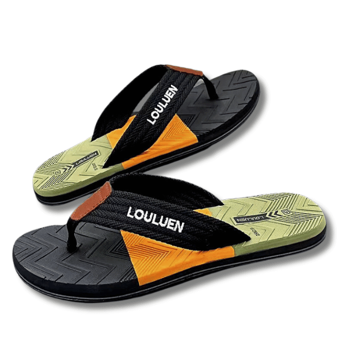 Tong confortable pour homme - sandals homme - Orange - 40 - Homme - Sandales homme