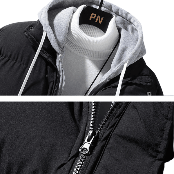 Veste à capuche coupe vent pour homme - veste chaud - Noir - 2XL - coupes vents homme - Hauts homme