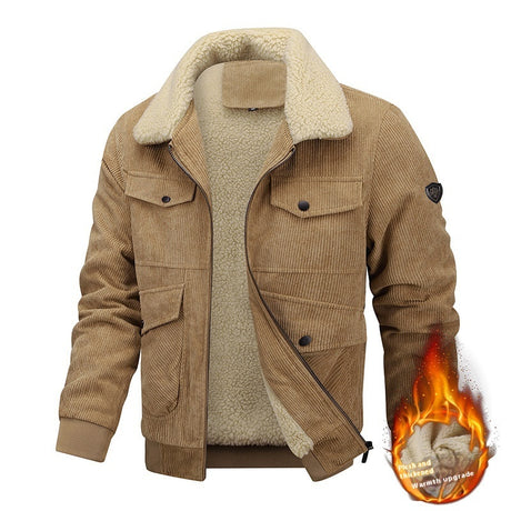 Men's Thick Cotton Warm Coat - Winter Jacket