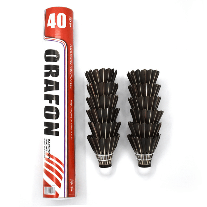 Orafon 40 Goose Feather Badminton Shuttlecocks