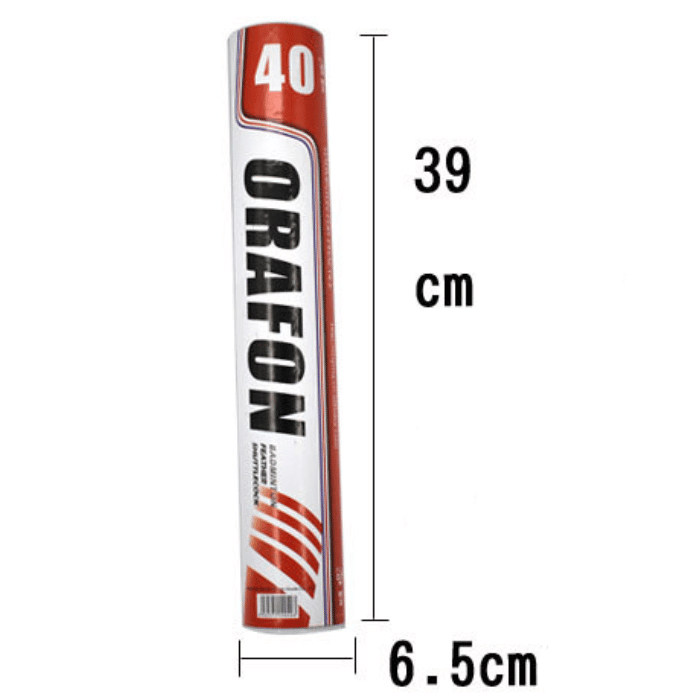 Volants de Badminton en Plume d'Oie Orafon 40 - plume badminton - Noir - 12 pcs - badminton - Matériel de Badminton