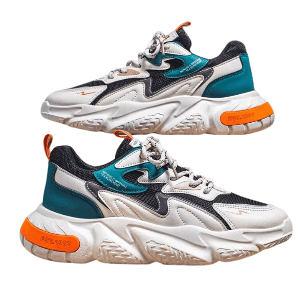 Sneakers de sport de bonne qualité en cuir synthétique et respirantes - Chaussure Homme - Bleu - 39 - Chaussures - Chaussures Badminton