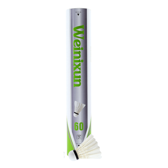 Volants plume de Badminton weinixun 60 x12 Entraînement - plume de badminton - 12 pcs - badminton - volant badminton