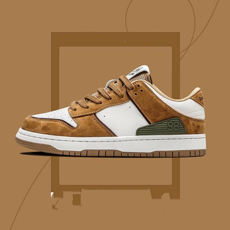 Baskets talon plat de haute gamme pour hommes - chaussures homme - Marron - 38 - Chaussures - chaussures de sport homme