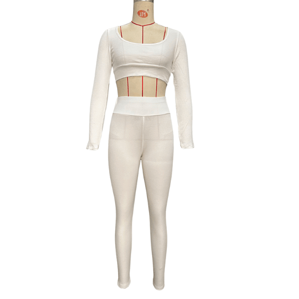 Haut de sport à la mode pour femmes, vêtements de yoga | ensemble deux pièces - Ensemble sport femme - Blanc - L - badminton - Bas femme