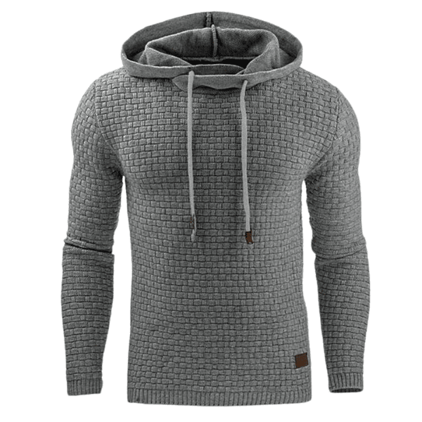 Sweat à capuche, Hoodie chaud tricoté pour Homme - Hoodie homme - Gris foncé - XL - Doudounes homme - Hauts homme