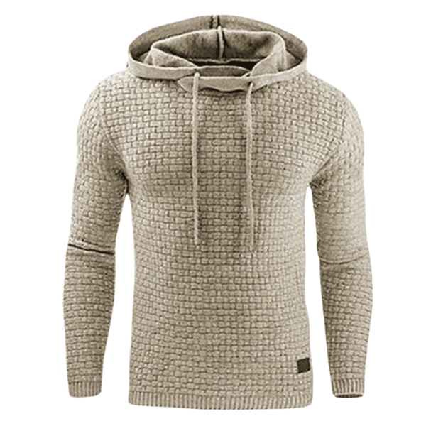Sweat à capuche, Hoodie chaud tricoté pour Homme - Hoodie homme - Gris foncé - XL - Doudounes homme - Hauts homme