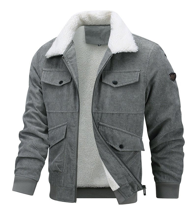 Manteau chaud en coton épais pour homme - Veste d'hiver - jacket - Gris - 2XL - Accessoires Homme - Doudounes homme