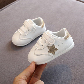 Chaussures pour tout - petits, Enfant en bas âge, chaussures souple pour bébé - chaussures enfant - White gold - 16cm - Chaussures enfants - 