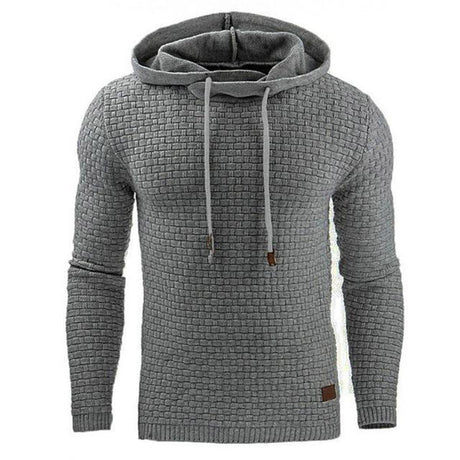 Hooded sweatshirt, warm knitted hoodie for men