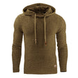 Sweat à capuche, Hoodie chaud tricoté pour Homme - Hoodie homme - Marron - S - Doudounes homme - Hauts homme