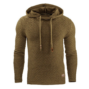 Sweat à capuche, Hoodie chaud tricoté pour Homme - Hoodie homme - Marron - S - Doudounes homme - Hauts homme