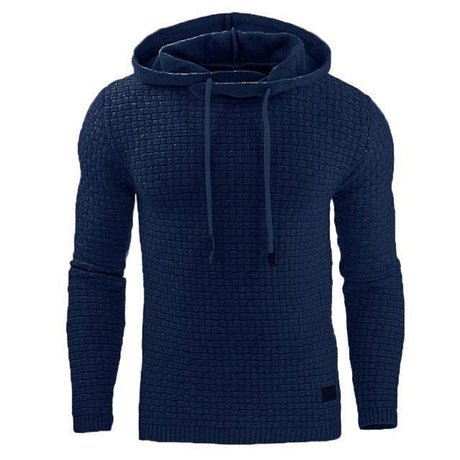 Hooded sweatshirt, warm knitted hoodie for men