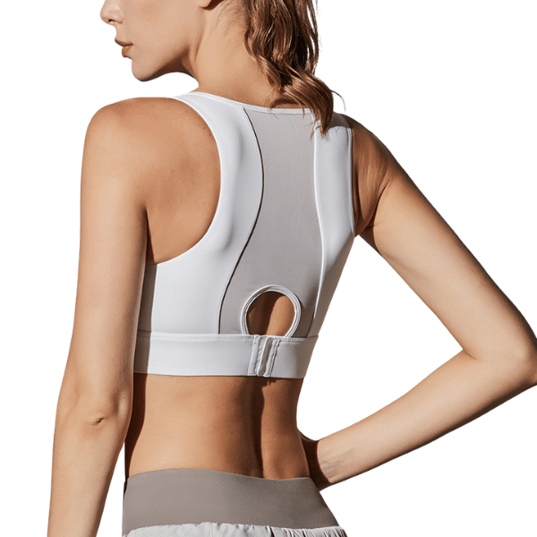 Brassière haut de sport femme couleur blanc