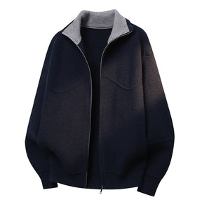 Cardigan Jacket Homme Confortable et Chaud pour Automne - Hiver - veste homme - Bleu - 3XL - haute pour homme - hommes