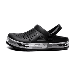 Chaussures sandale à trous pour homme et femme - Sandales d'été avec Baotou - Noir - 40 - Chaussures de plage femme - femme