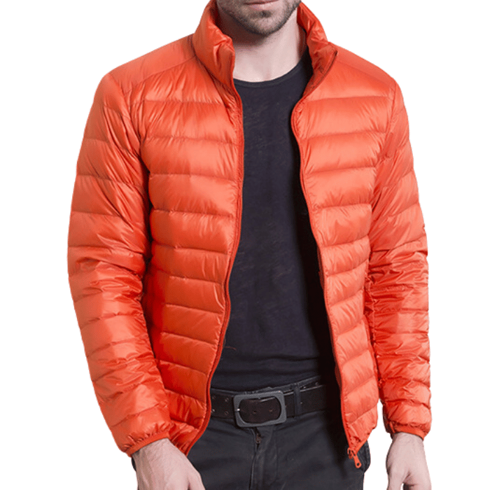 Doudoune légère Homme pour l'automne et l'hiver couleur Orange