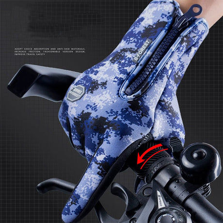 Gants d'hiver imperméables, avec doublure polaire - gants - Bleu - S - Accessoires de Ping pong - Accessoires de sport