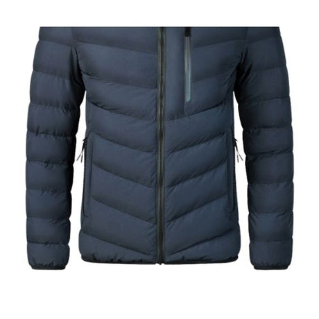 Veste pour homme en coton avec capuche couleur bleu