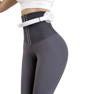 Legging sport taille haute sans couture couleur Gris