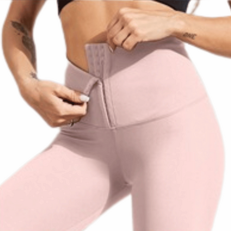 Legging sport taille haute sans couture couleur Rose