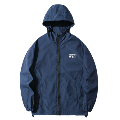 Manteau à capuche sport bleu