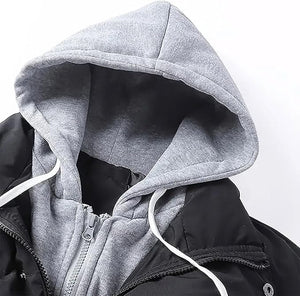 Manteau d'hiver pour homme avec poches design coupe-vent épais manteau de transition homme