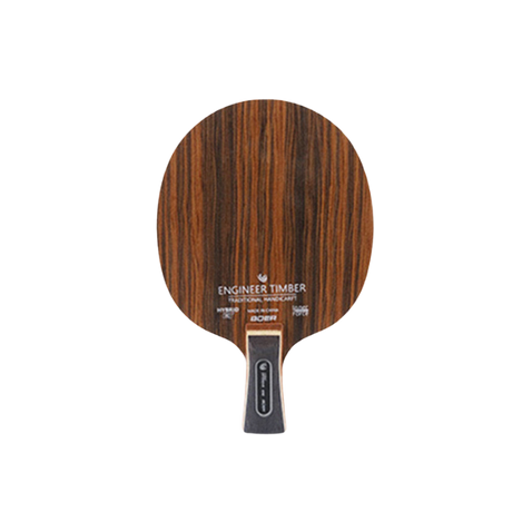 Raquette de tennis de table matériau fibre carbone couleur marron avec taille poignée court