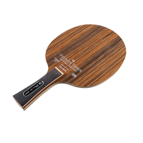 Raquette de tennis de table matériau fibre carbone couleur marron clair avec taille poignée long