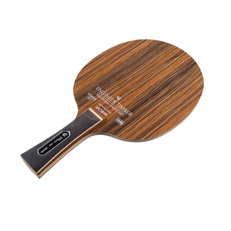 Raquette de tennis de table matériau fibre carbone couleur marron clair avec taille poignée long