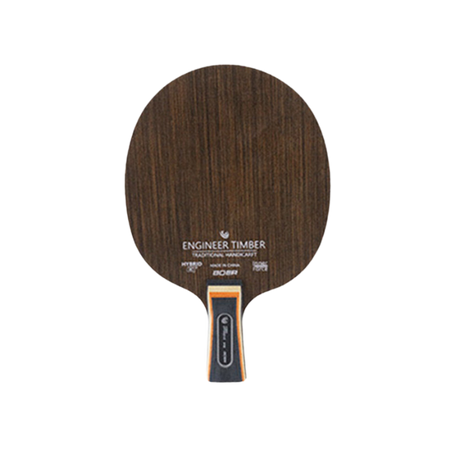 Raquette de tennis de table matériau fibre carbone couleur marron avec taille poignée court
