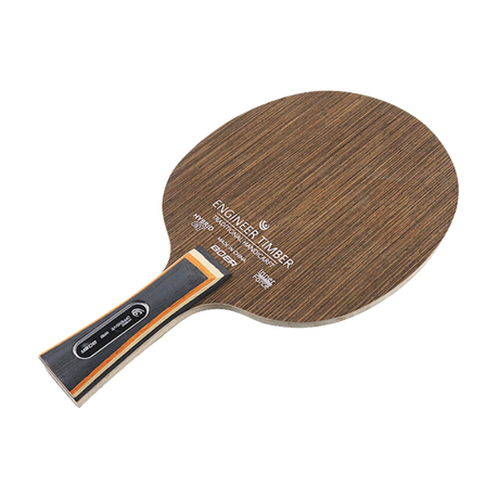 Raquette de tennis de table matériau fibre carbone marron avec taille poignée long