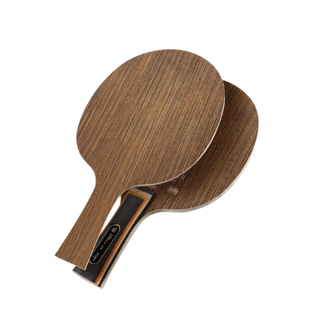 Raquette de tennis de table matériau fibre carbone couleur marron clair avec taille poignée long