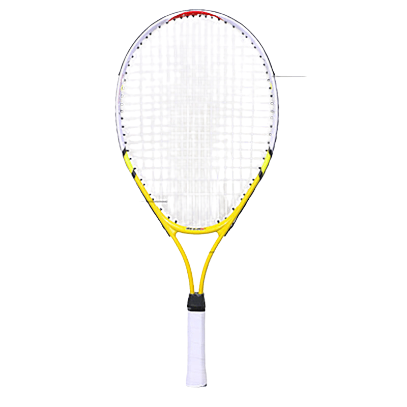 Raquette de tennis pour junior et enfants en aluminium couleur jaune