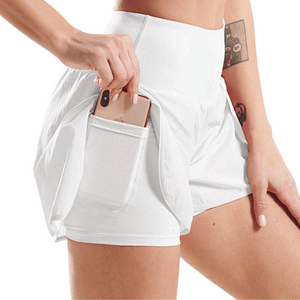 Short de Sport anti-reflets pour femmes à séchage rapide et décontracté couleur blanc