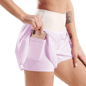 Short de Sport anti-reflets pour femmes à séchage rapide et décontracté couleur rose