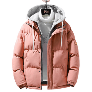 Veste à capuche coupe vent pour homme couleur rose