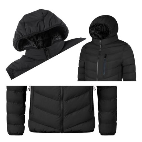 Veste qualité homme en coton avec capuche couleur noir