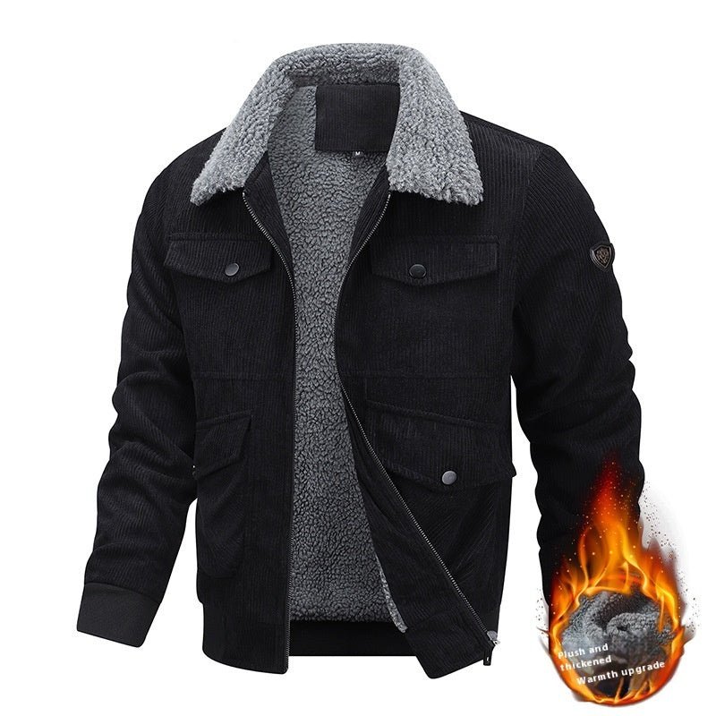 Veste Polaire Homme Caxndycing - Tricot Épais - Col Montant - Fermeture Éclair Intégrale - Léger Et Chaud - Style Décontracté - 13