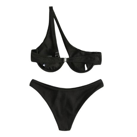 Maillot de bain 2 pièces femme épaule dénudée, bikini sexy pour femme confortable