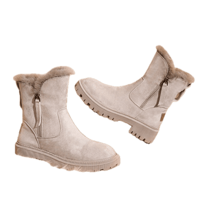 Bottes pour femmes très chaudes et belles, résistantes au froid beige