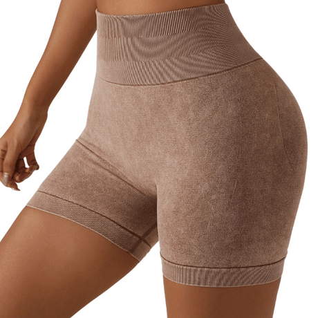 Short de sport taille haute pour femme Parfait pour automne et hiver