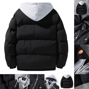 Manteau d'hiver pour homme avec poches design coupe-vent épais manteau de transition homme