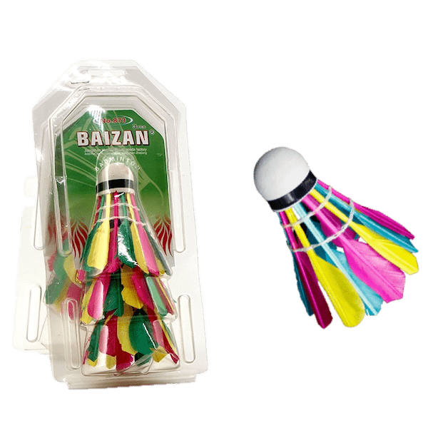 Bonix sport plumes volante badminton stable et précise multicolore